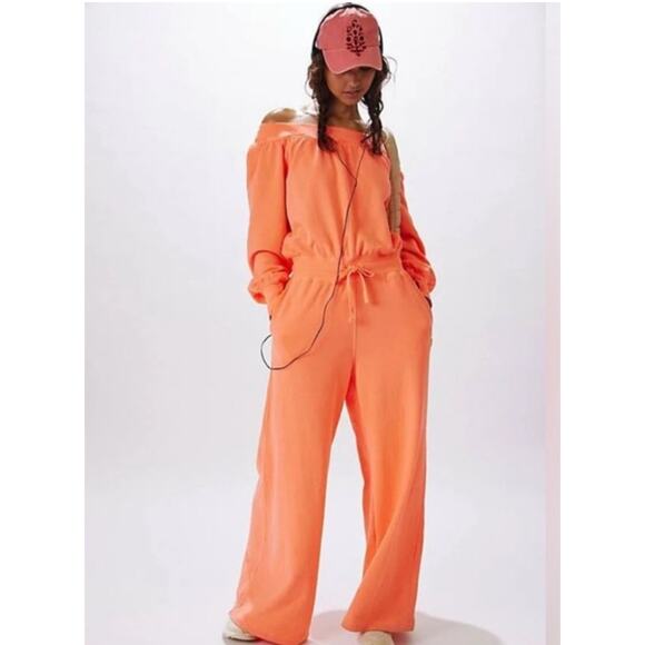 Free People Pants - Free People Movement One to Beat Onesie | Neon Coral | SIze M